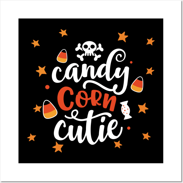 Candy Corn Cutie Halloween Couple Wall Art by Barts Arts